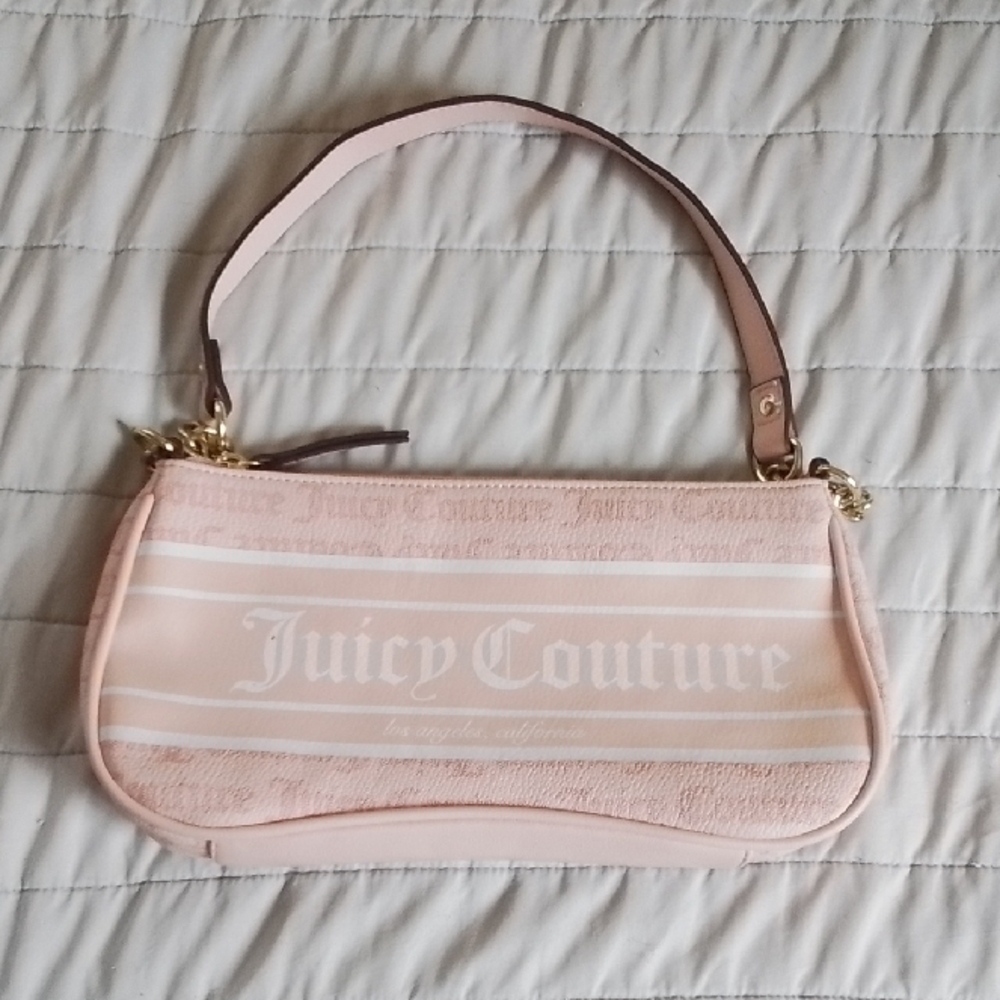 Light Pink Juicy Couture Shoulder Bag With Gold Accents